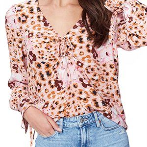 NWT! PAIGE Giuliana Print Silk Blouse - S